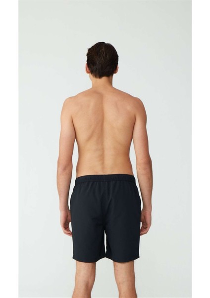 Erkek Siyah Uzun Deniz Şortu modelleri