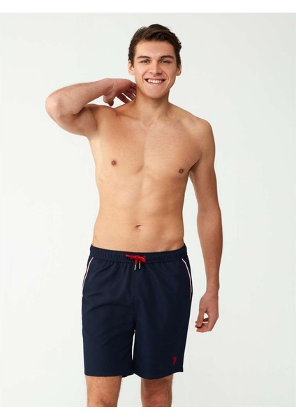 Erkek Lacivert Uzun Deniz Şortu