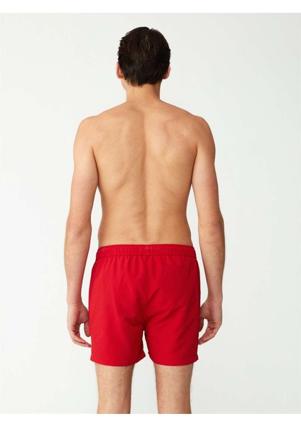Erkek Kırmızı Orta Boy Deniz Şortu modelleri