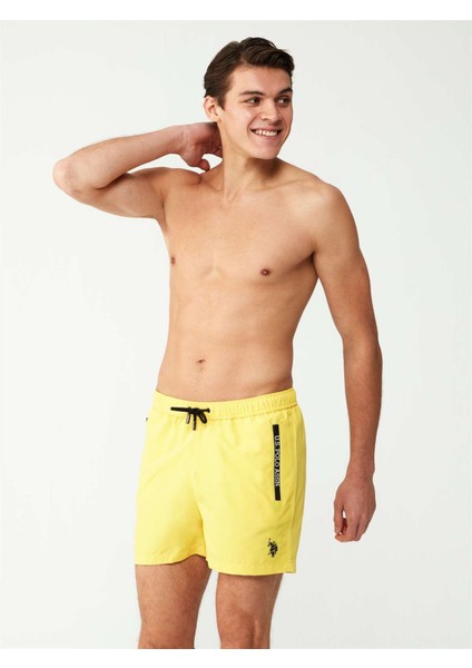 Erkek Sarı Orta Boy Deniz Şortu