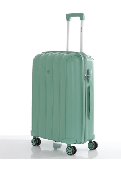 V305 Üçlü Set Polipropilen Tekerlekli Valiz Bavul Seyahat Tatil Kırılmaz Süper Esnek