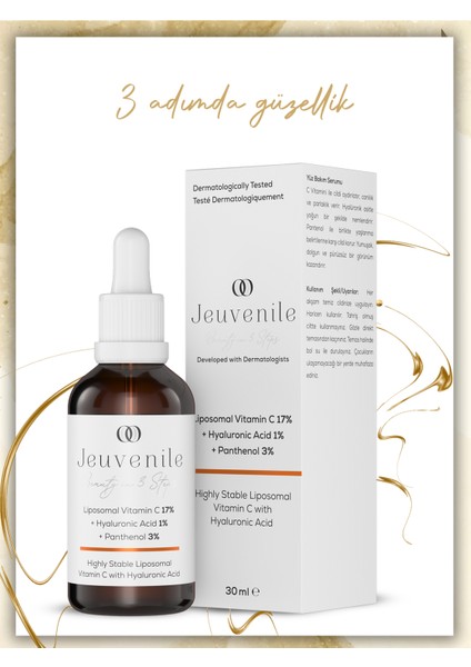 Canlandırıcı Aydınnlatıcı Liposomal Vitamin C %17  Serumu 30 ml - Vitamin C 17% Face Serum 30 ml