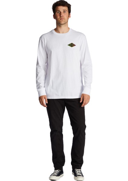 Crayon Wave Long Sleeve Erkek Tişört