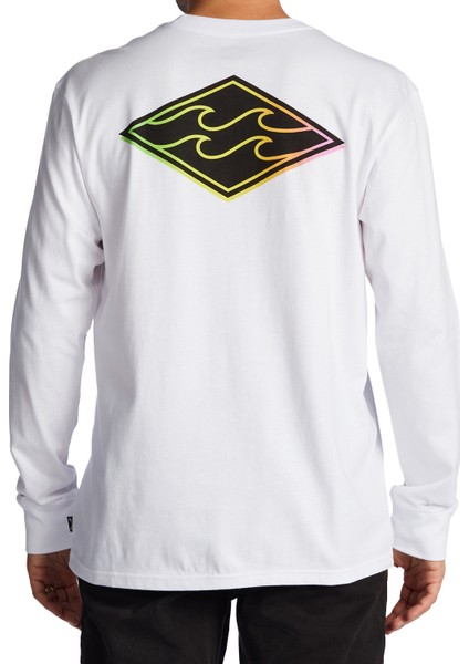 Crayon Wave Long Sleeve Erkek Tişört