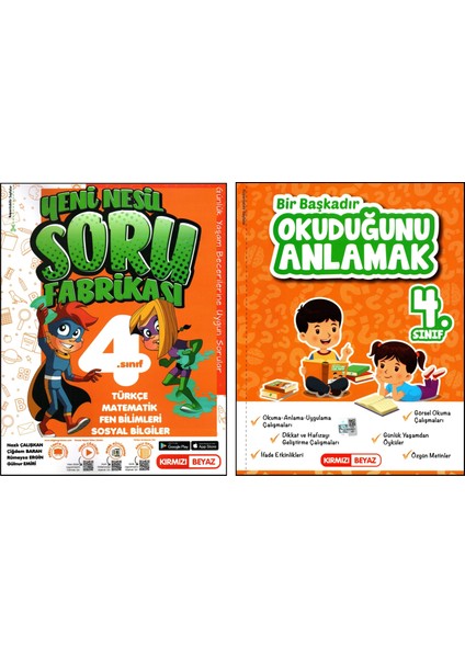 4.Sınıf Soru Fabrikası+Bir Başkadır Okuduğunu Anlamak 2 Kitap