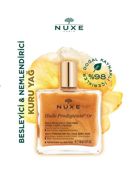 Huile Prodigieuse Or Altın Parıltılı Kuru Yağ 50 ml