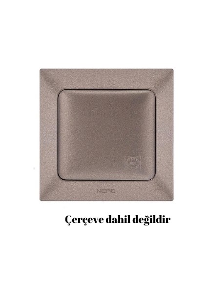 Aras Kapaklı Topraklı Priz - Mocha