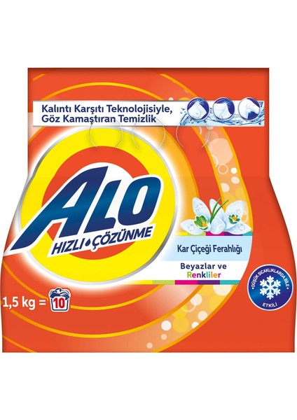 1;5 Kg Kar Çiçeği Ferahlğı Beyazlar ve Renkliler Hızlı Çözülme Toz Deterjan fiyatları