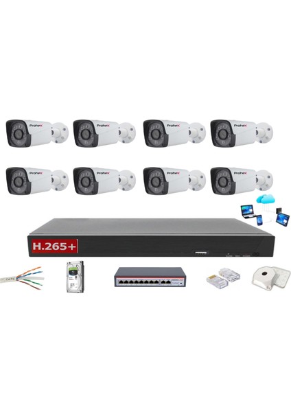 YILDIRIM GROUP 8 KAMERALI 4 MP IP GÜVENLİK KAMERASI