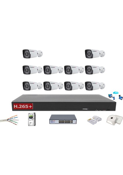 YILDIRIM GROUP 10 KAMERALI 4 MP IP GÜVENLİK KAMERASI
