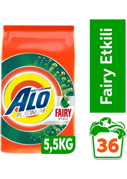 Platinum 5.5 Kg Fairy Etkili Beyazlar Hızlı Çözülme Toz Deterjan