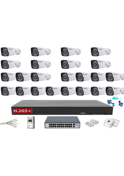 YILDIRIM GROUP 23 KAMERALI 4 MP IP GÜVENLİK KAMERASI