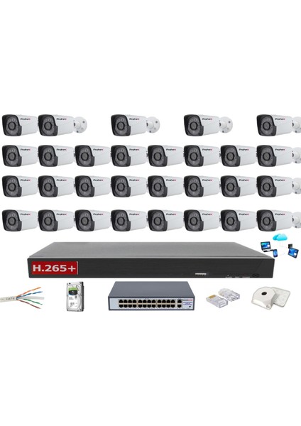 YILDIRIM GROUP 29 KAMERALI 4 MP IP GÜVENLİK KAMERASI