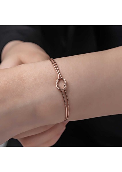 Gümüş Rose Aşk Düğüm Kadın Bileklik fırsatları