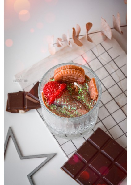 Eliysia Cam Bardak Cupe Kek Soya Wax Kokulu Mum fiyatları