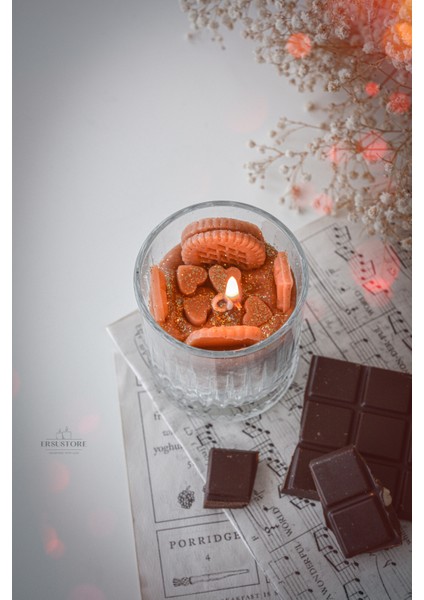 Eliysia Cam Bardak Cupe Kek Soya Wax Kokulu Mum indirimleri