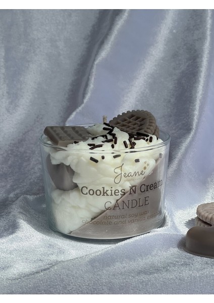 Cookie Kurabiye Cream Krem Vanilya Çikolata Aromaterapi Kokulu Mum modelleri