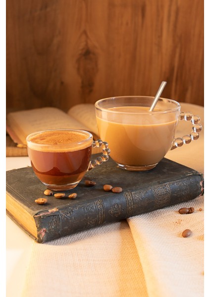 Girona Kahve Ve Çay Fincanı Takımı - Nescafe Çay Ve Kahve Fincan Seti Boncuklu 24 Parça
