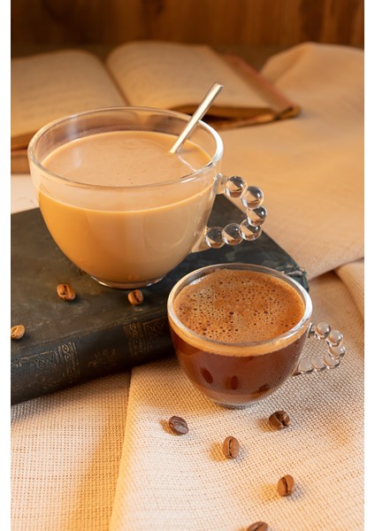 Girona Kahve Ve Çay Fincanı Takımı - Nescafe Çay Ve Kahve Fincan Seti Boncuklu 24 Parça