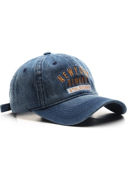 Erkek Denim Mektup Işlemeli Şapka (Yurt Dışından)