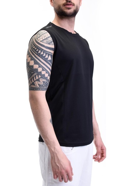 Erkek Nem Emici Hızlı Kuruma Atletik Teknik Performans Sporcu Sıfır Kol T-Shirt Gym 108 modelleri