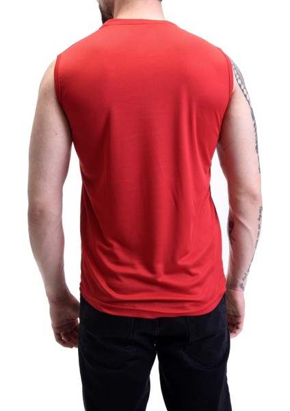 Erkek Nem Emici Hızlı Kuruma Atletik Teknik Performans Sporcu Sıfır Kol T-Shirt Gym 108 indirimleri