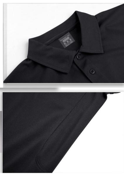 Erkek Taktik Polo Yaka Gömlek Hızlı Kuruma Nem Emici Performans Pique Jersey Golf T-Shirt fırsatları
