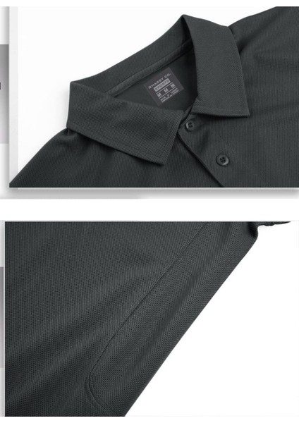 Erkek Taktik Polo Yaka Gömlek Hızlı Kuruma Nem Emici Performans Pique Jersey Golf T-Shirt fırsatları