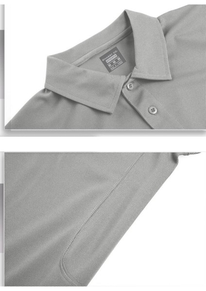 Erkek Taktik Polo Yaka Gömlek Hızlı Kuruma Nem Emici Performans Pique Jersey Golf T-Shirt fırsatları