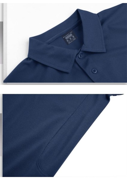 Erkek Taktik Polo Yaka Gömlek Hızlı Kuruma Nem Emici Performans Pique Jersey Golf T-Shirt fırsatları