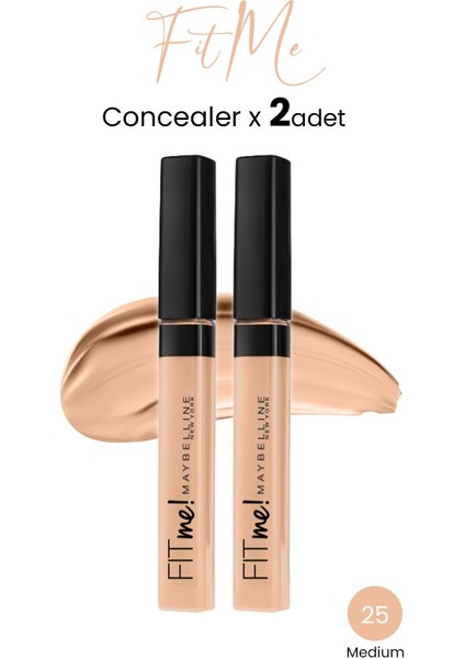 Fit Me Concealer 25 Medium x 2 Adet