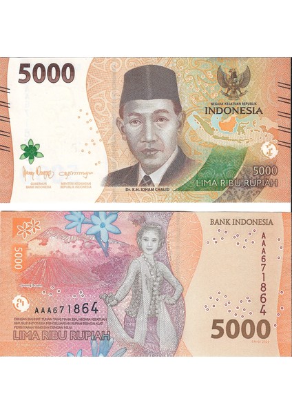 Endonezya 5000 Rupiah Çil (Unc) Koleksiyon Para