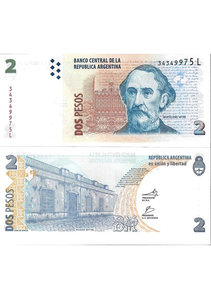 Arjantin 2 Pesos Çil (Unc) Koleksiyon Para