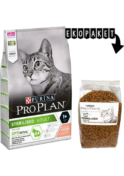 Proplan Sterilised Somonlu Kısırlaştırılmış Kedi Maması 1kg Ekopaket