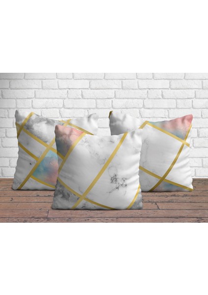 Alban Home Dijital Baskı 3'lü Kırlent Yastık Kılıfı