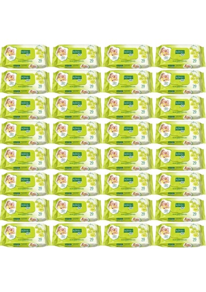 Soft Islak Bebek Havlusu 70’li 32 Adet