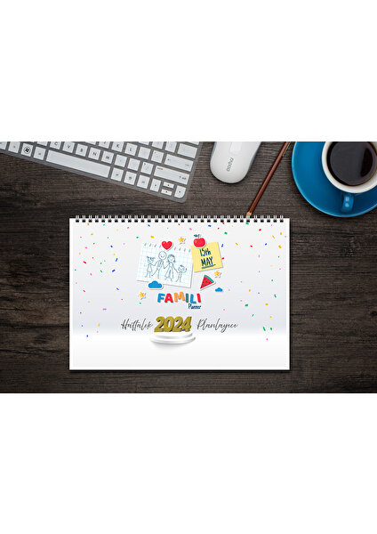 Express Planner 2024 -2025Takvim A4 Ebat 53 Haftalık Planlayıcı Aile Planlayıcı Family