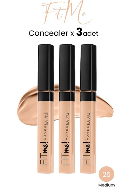 Fit Me Concealer 25 Medium x 3 Adet