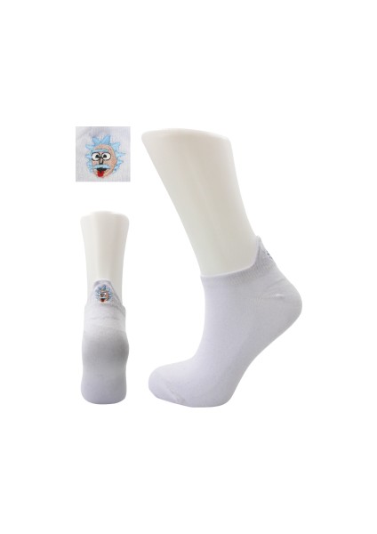 Desenli Nakışlı Renkli Kulaklı Patik Pamuklu Çorap 2'li Paket modelleri