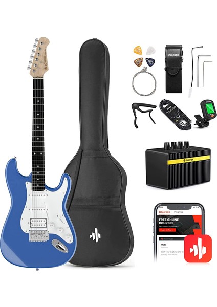 DST-100T Elektro Gitar Seti (Lake Blue)