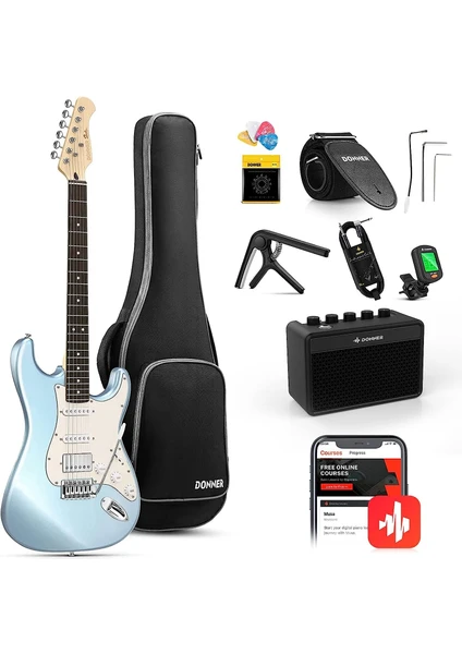 DST-152R Elektro Gitar Seti (Metallic Ice Blue)