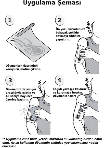 Geçiçi Dövme - Unisex Bel, Kol, Bacak Geçici Dövme - 3 Farklı Model - Temporary Tattoo fırsatları