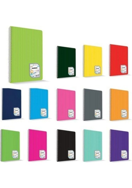 Çınar Colormaxi 72 Yp Kareli A4 Defter Spiralli Plastik Kapak