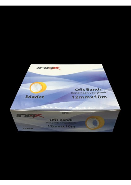 12X10 Ofis Bandı Şeffaf 36'lı