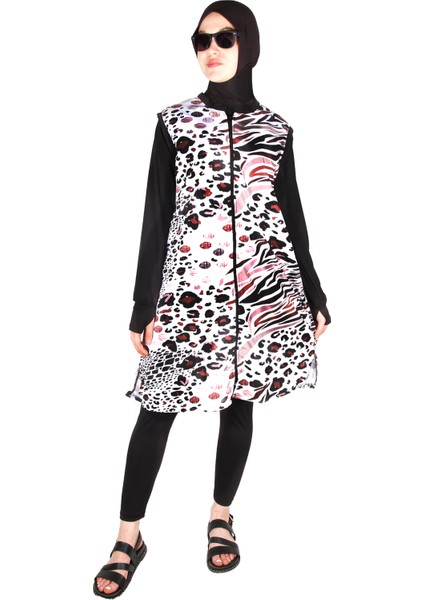 SL1040 Wild Serisi Tam Kapalı Tesettür Mayo