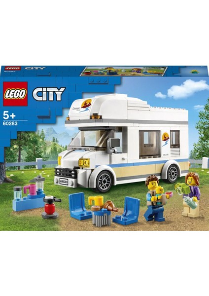 LEGO® City Tatilci Karavanı 60283 - 5 Yaş ve Üzeri Çocuklar için Yaratıcı Oyuncak Yapım Seti (190 Parça)