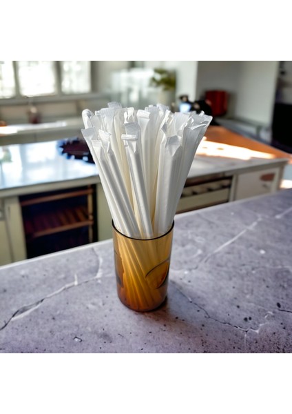 Kırmızı Beyaz Sargılı Kağıt Pipet 100 Adet modelleri