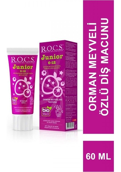 R.o.c.s.junior Diş Macunu 60ML 6-12 Yaş Orman Meyveleri