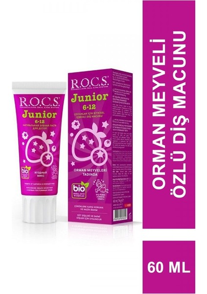 R.o.c.s.junior Diş Macunu 60ML 6-12 Yaş Orman Meyveleri