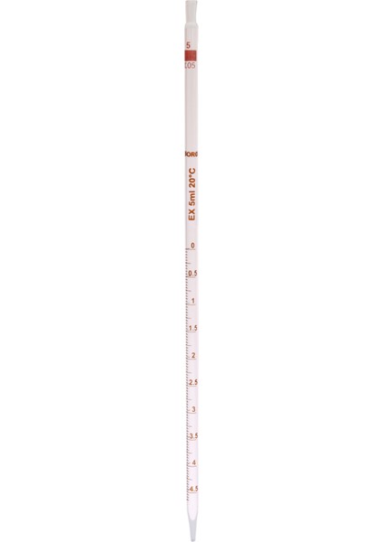 Serolojik Pipet 5 mL - 100% Borosilikat (Dayanıklı) Cam - 5 Adetlik Set